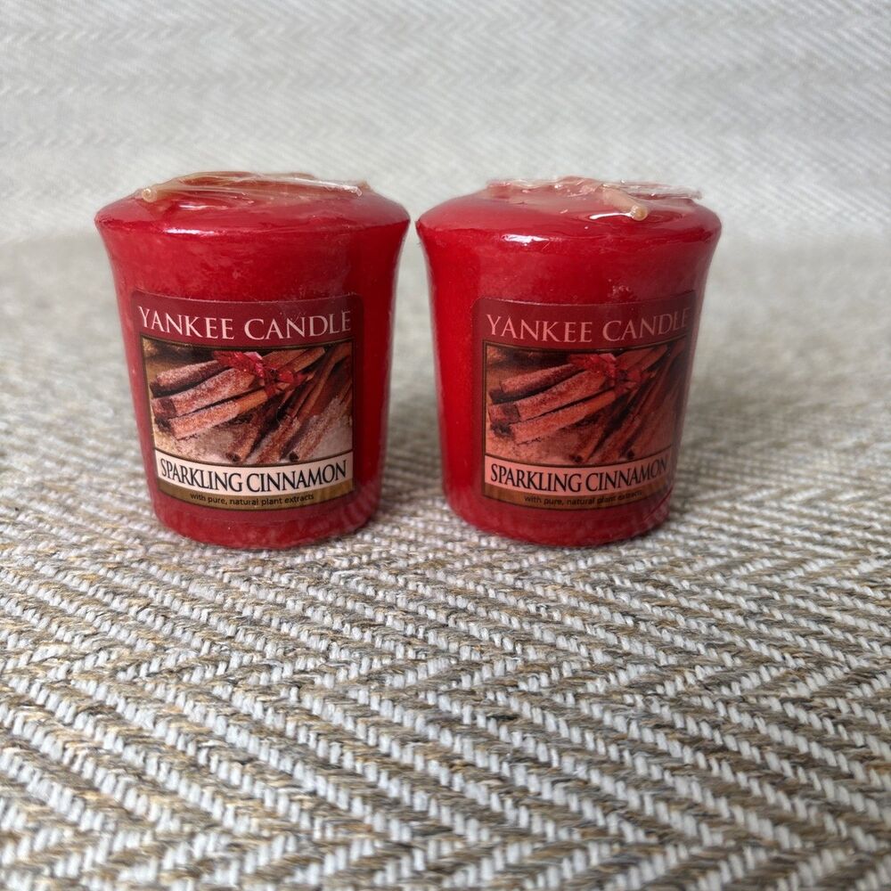 Yankee Candle Votive Sparkling‎ Cinnamon Wrapped New